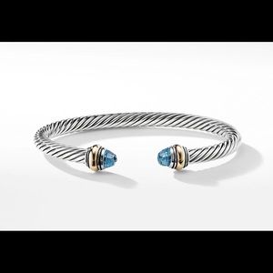 David Yurman 5mm blue topaz bracelet